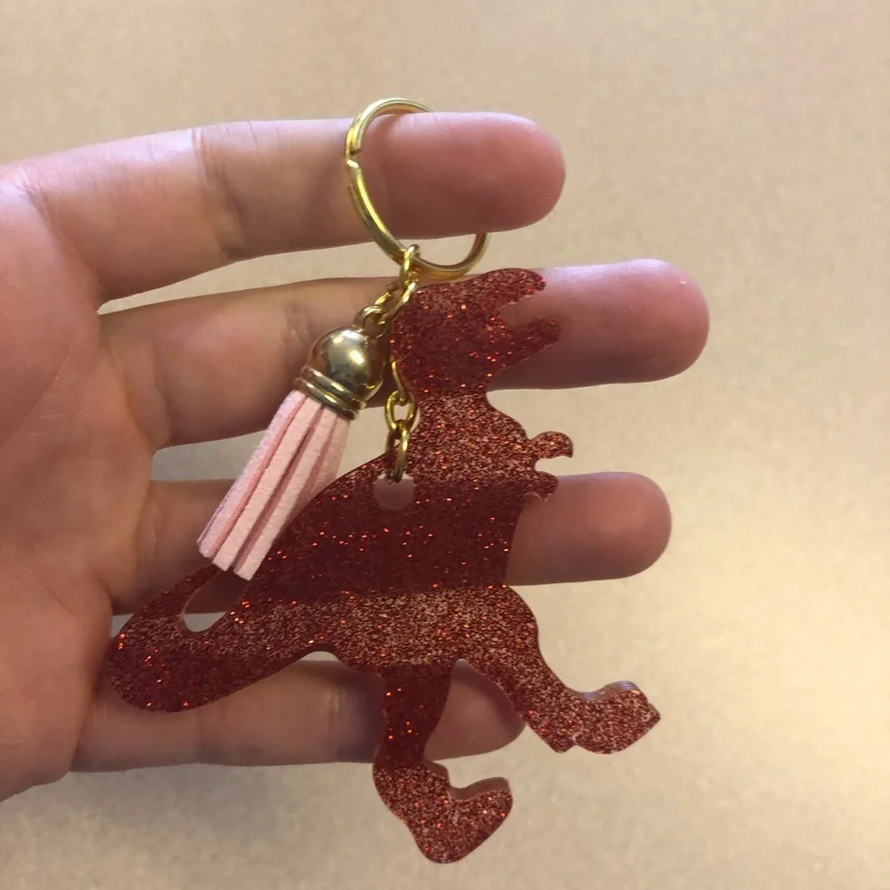Handmade Dinosaur Keychain - Picture 2 of 6